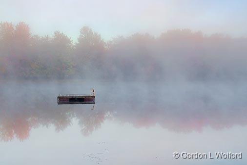 Swimming Raft In Mist_08350.jpg - Canadian Mississippi River photographed near Carleton Place, Ontario, Canada.